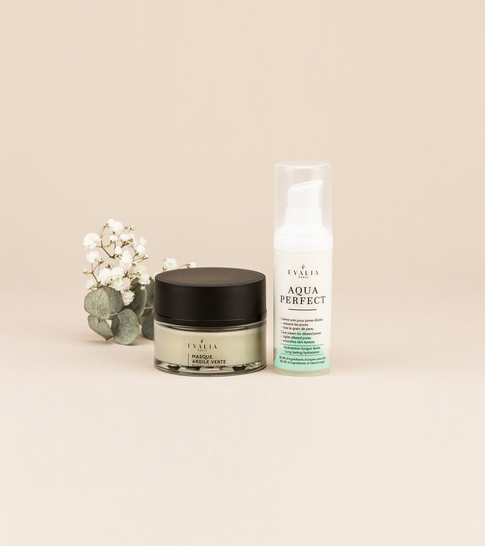 Duo : Masque à l’argile + Aquaperfect